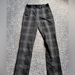 H&M Black and Gray Checkered Pants